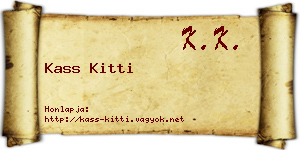Kass Kitti névjegykártya